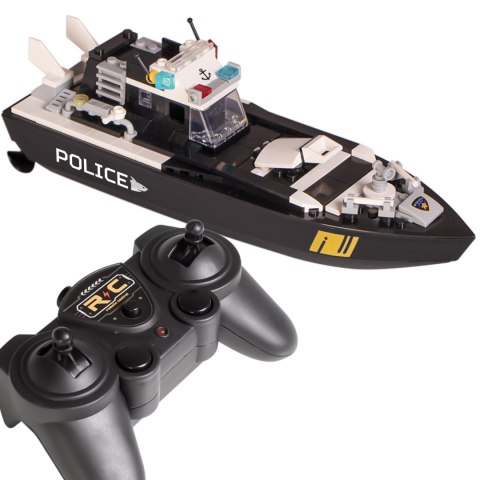 Flytec V103 Police - łódka zdalnie sterowana składane klocki 2w1 Flytec V103 Police - łódka zdalnie sterowana składane klocki 2w1