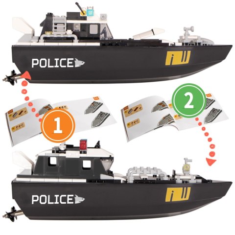 Flytec V103 Police - łódka zdalnie sterowana składane klocki 2w1 Flytec V103 Police - łódka zdalnie sterowana składane klocki 2w1