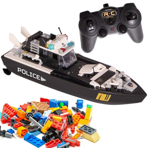 Flytec V103 Police - łódka zdalnie sterowana składane klocki 2w1 Flytec V103 Police - łódka zdalnie sterowana składane klocki 2w1