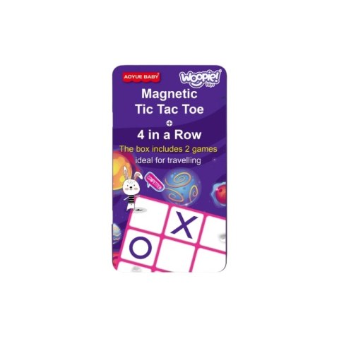 WOOPIE Magnetyczna Gra 2w1 Kółko I Krzyżyk + Gra 4 w Lini MINI WOOPIE Magnetyczna Gra 2w1 Kółko I Krzyżyk + Gra 4 w Lini MINI