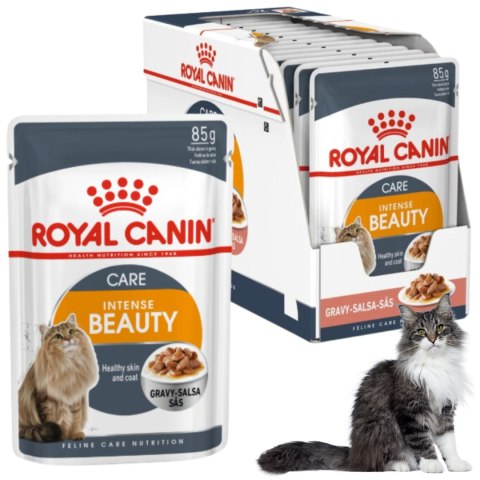 KARMA MOKRA DLA KOTA Royal Canin Care Intense Beauty 12 x 85 g zdrowa skóra
