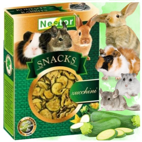PRZYSMAK DLA GRYZONI I KRÓLIKA NESTOR SNACKS SUSZONA CUKINIA NATURALNY SMAK