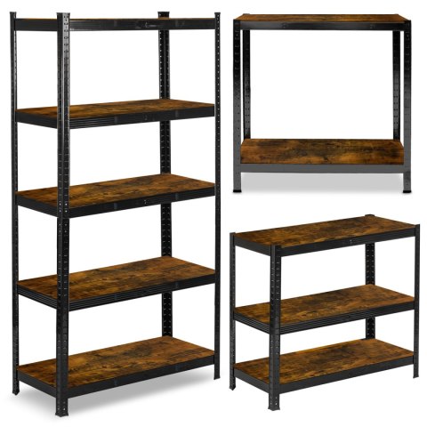 Regał metalowy magazynowy 180 x 90 x 40 cm Humberg HR-852 czarny Regał metalowy magazynowy 180 x 90 x 40 cm Humberg HR-852 czarny