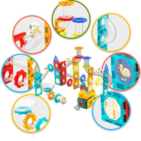 Klocki magnetyczne Dinozaury ze zjeżdżalnią RK-764 Ricokids Klocki magnetyczne Dinozaury ze zjeżdżalnią RK-764 Ricokids