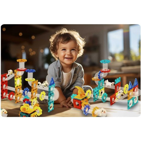 Klocki magnetyczne Dinozaury ze zjeżdżalnią RK-764 Ricokids Klocki magnetyczne Dinozaury ze zjeżdżalnią RK-764 Ricokids