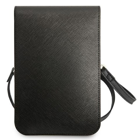 Guess Wallet Saffiano Triangle Logo Phone Bag - Torba na smartfona i akcesoria (Black) Guess Wallet Saffiano Triangle Logo Phone Bag - Torba na smartfona i akcesoria (Black)