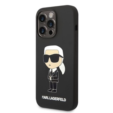 Karl Lagerfeld Silicone NFT Ikonik MagSafe - Etui iPhone 14 Pro (czarny) Karl Lagerfeld Silicone NFT Ikonik MagSafe - Etui iPhone 14 Pro (czarny)