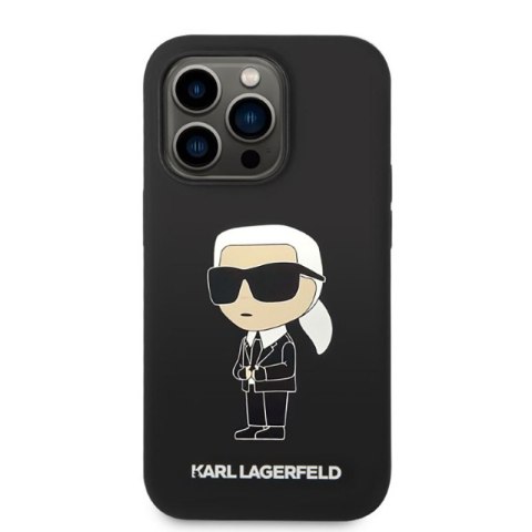 Karl Lagerfeld Silicone NFT Ikonik MagSafe - Etui iPhone 14 Pro (czarny) Karl Lagerfeld Silicone NFT Ikonik MagSafe - Etui iPhone 14 Pro (czarny)