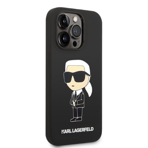Karl Lagerfeld Silicone NFT Ikonik MagSafe - Etui iPhone 14 Pro (czarny) Karl Lagerfeld Silicone NFT Ikonik MagSafe - Etui iPhone 14 Pro (czarny)