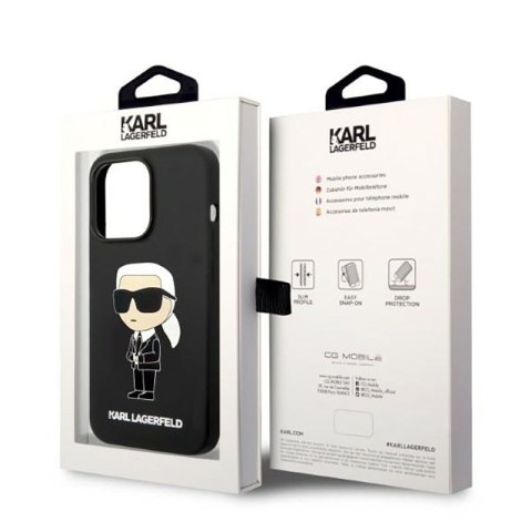 Karl Lagerfeld Silicone NFT Ikonik MagSafe - Etui iPhone 14 Pro (czarny) Karl Lagerfeld Silicone NFT Ikonik MagSafe - Etui iPhone 14 Pro (czarny)