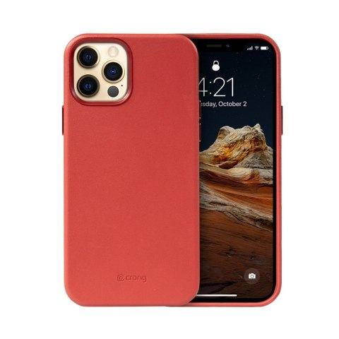 Crong Essential Cover - Etui ze skóry ekologicznej iPhone 12 Pro Max (czerwony) Crong Essential Cover - Etui ze skóry ekologicznej iPhone 12 Pro Max (czerwony)