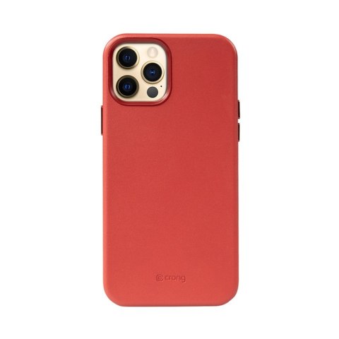 Crong Essential Cover - Etui ze skóry ekologicznej iPhone 12 Pro Max (czerwony) Crong Essential Cover - Etui ze skóry ekologicznej iPhone 12 Pro Max (czerwony)