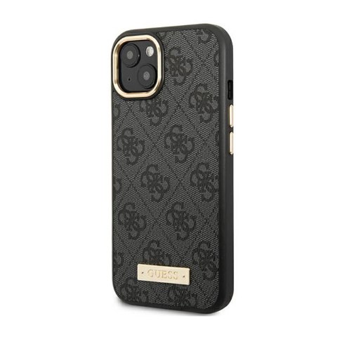 Guess 4G Logo Plate MagSafe - Etui iPhone 14 Plus (czarny) Guess 4G Logo Plate MagSafe - Etui iPhone 14 Plus (czarny)