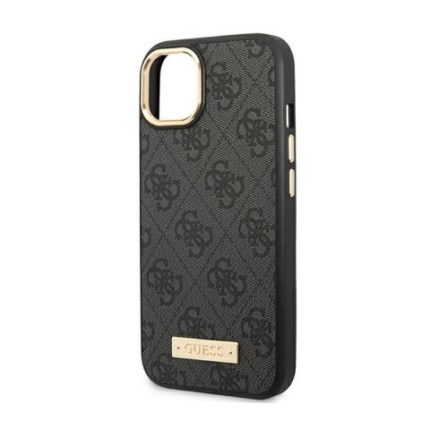 Guess 4G Logo Plate MagSafe - Etui iPhone 14 Plus (czarny) Guess 4G Logo Plate MagSafe - Etui iPhone 14 Plus (czarny)