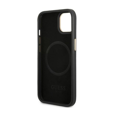 Guess 4G Logo Plate MagSafe - Etui iPhone 14 Plus (czarny) Guess 4G Logo Plate MagSafe - Etui iPhone 14 Plus (czarny)