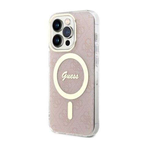 Guess 4G MagSafe - Etui iPhone 14 Pro (Różowy) Guess 4G MagSafe - Etui iPhone 14 Pro (Różowy)