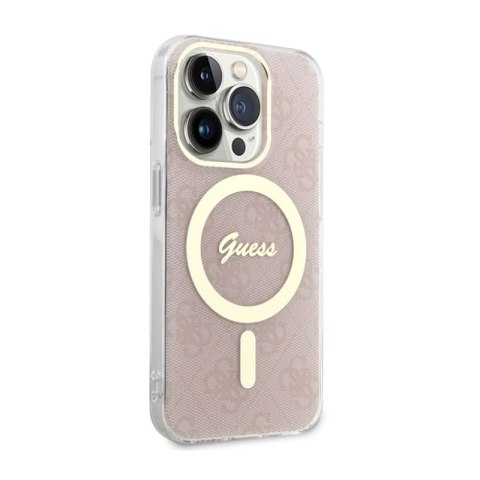 Guess 4G MagSafe - Etui iPhone 14 Pro (Różowy) Guess 4G MagSafe - Etui iPhone 14 Pro (Różowy)
