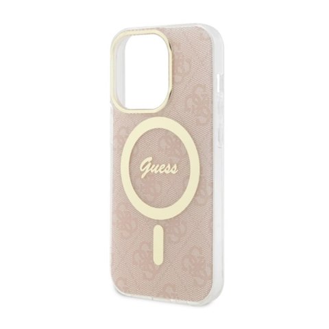 Guess 4G MagSafe - Etui iPhone 14 Pro (Różowy) Guess 4G MagSafe - Etui iPhone 14 Pro (Różowy)