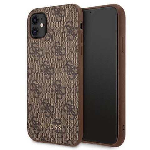 Guess 4G Metal Gold Logo - Etui iPhone 11 (brązowy) Guess 4G Metal Gold Logo - Etui iPhone 11 (brązowy)