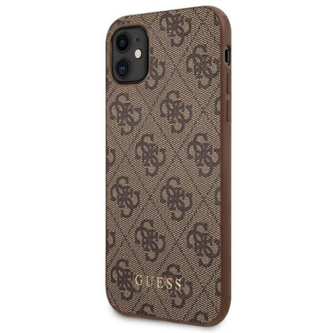 Guess 4G Metal Gold Logo - Etui iPhone 11 (brązowy) Guess 4G Metal Gold Logo - Etui iPhone 11 (brązowy)