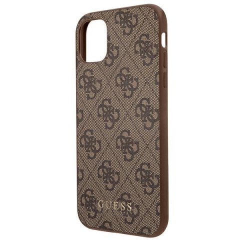 Guess 4G Metal Gold Logo - Etui iPhone 11 (brązowy) Guess 4G Metal Gold Logo - Etui iPhone 11 (brązowy)