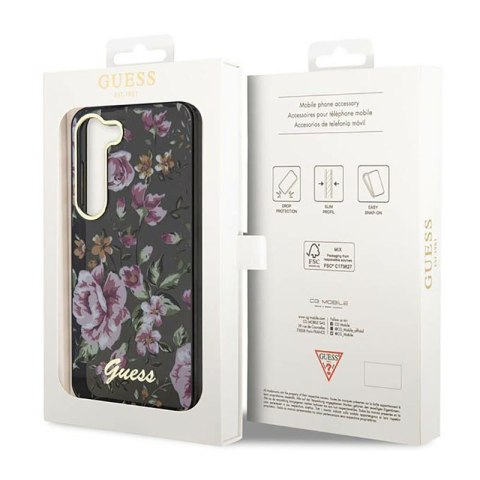 Guess Flower Collection - Etui Samsung Galaxy S23+ (czarny) Guess Flower Collection - Etui Samsung Galaxy S23+ (czarny)