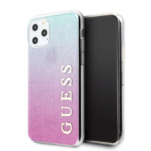 Guess Glitter Gradient - Etui iPhone 11 Pro Max (Pink/Blue) Guess Glitter Gradient - Etui iPhone 11 Pro Max (Pink/Blue)
