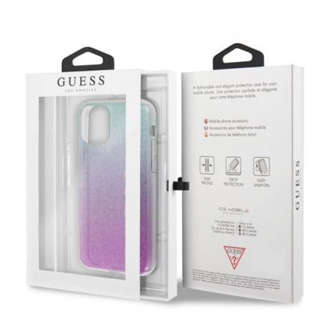Guess Glitter Gradient - Etui iPhone 11 Pro Max (Pink/Blue) Guess Glitter Gradient - Etui iPhone 11 Pro Max (Pink/Blue)