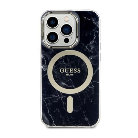 Guess Marble MagSafe - Etui iPhone 14 Pro (Czarny) Guess Marble MagSafe - Etui iPhone 14 Pro (Czarny)