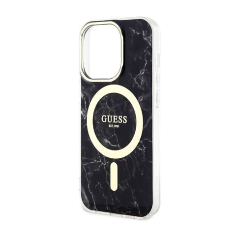 Guess Marble MagSafe - Etui iPhone 14 Pro (Czarny) Guess Marble MagSafe - Etui iPhone 14 Pro (Czarny)