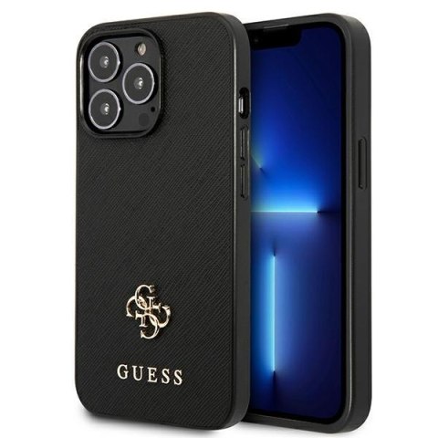 Guess Saffiano 4G Small Metal Logo - Etui iPhone 13 Pro (czarny) Guess Saffiano 4G Small Metal Logo - Etui iPhone 13 Pro (czarny)