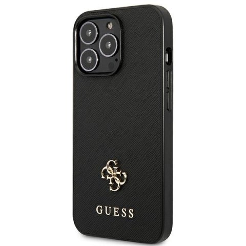 Guess Saffiano 4G Small Metal Logo - Etui iPhone 13 Pro (czarny) Guess Saffiano 4G Small Metal Logo - Etui iPhone 13 Pro (czarny)