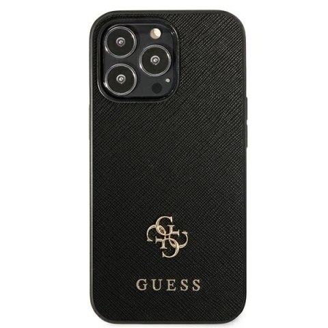 Guess Saffiano 4G Small Metal Logo - Etui iPhone 13 Pro (czarny) Guess Saffiano 4G Small Metal Logo - Etui iPhone 13 Pro (czarny)