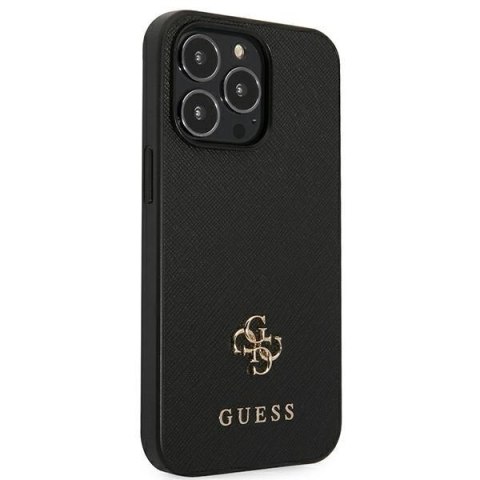 Guess Saffiano 4G Small Metal Logo - Etui iPhone 13 Pro (czarny) Guess Saffiano 4G Small Metal Logo - Etui iPhone 13 Pro (czarny)