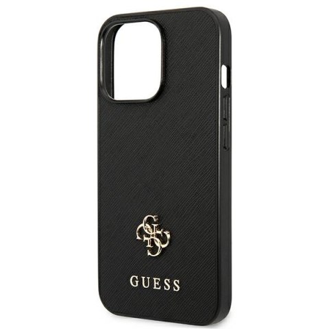 Guess Saffiano 4G Small Metal Logo - Etui iPhone 13 Pro (czarny) Guess Saffiano 4G Small Metal Logo - Etui iPhone 13 Pro (czarny)