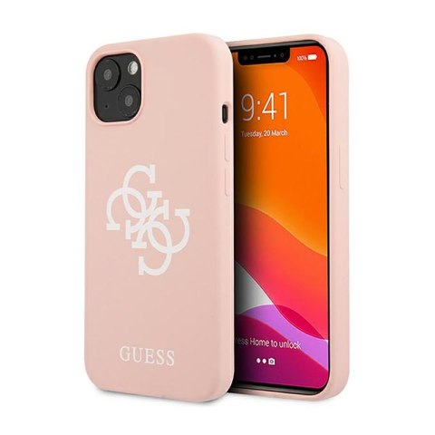 Guess Silicone 4G Big Logo - Etui iPhone 13 mini (różowy) Guess Silicone 4G Big Logo - Etui iPhone 13 mini (różowy)