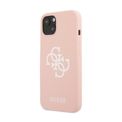 Guess Silicone 4G Big Logo - Etui iPhone 13 mini (różowy) Guess Silicone 4G Big Logo - Etui iPhone 13 mini (różowy)