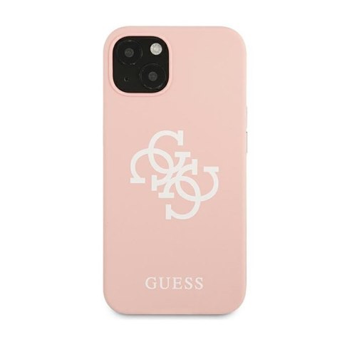 Guess Silicone 4G Big Logo - Etui iPhone 13 mini (różowy) Guess Silicone 4G Big Logo - Etui iPhone 13 mini (różowy)
