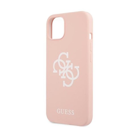 Guess Silicone 4G Big Logo - Etui iPhone 13 mini (różowy) Guess Silicone 4G Big Logo - Etui iPhone 13 mini (różowy)