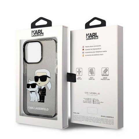 Karl Lagerfeld IML Glitter NFT Karl & Choupette - Etui iPhone 14 Pro (czarny) Karl Lagerfeld IML Glitter NFT Karl & Choupette - Etui iPhone 14 Pro (czarny)