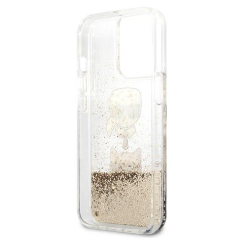 Karl Lagerfeld Liquid Glitter Karl & Choupette Head - Etui iPhone 13 Pro Max (złoty) Karl Lagerfeld Liquid Glitter Karl & Choupette Head - Etui iPhone 13 Pro Max (złoty)