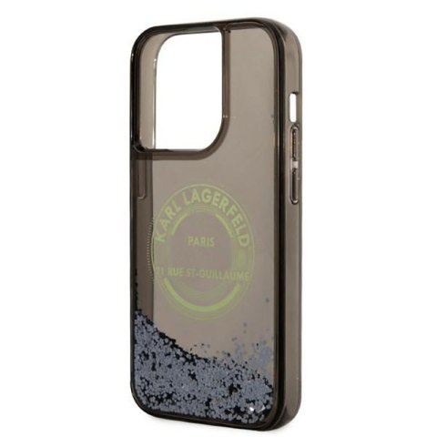 Karl Lagerfeld Liquid Glitter Round RSG Logo Case - Etui iPhone 14 Pro (czarny) Karl Lagerfeld Liquid Glitter Round RSG Logo Case - Etui iPhone 14 Pro (czarny)