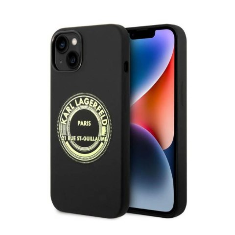 Karl Lagerfeld Silicone RSG - Etui iPhone 14 Plus (czarny) Karl Lagerfeld Silicone RSG - Etui iPhone 14 Plus (czarny)
