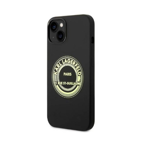 Karl Lagerfeld Silicone RSG - Etui iPhone 14 Plus (czarny) Karl Lagerfeld Silicone RSG - Etui iPhone 14 Plus (czarny)