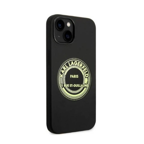 Karl Lagerfeld Silicone RSG - Etui iPhone 14 Plus (czarny) Karl Lagerfeld Silicone RSG - Etui iPhone 14 Plus (czarny)