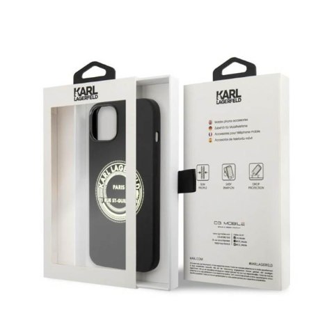 Karl Lagerfeld Silicone RSG - Etui iPhone 14 Plus (czarny) Karl Lagerfeld Silicone RSG - Etui iPhone 14 Plus (czarny)