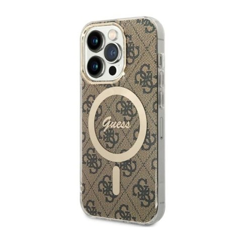 Guess 4G MagSafe - Etui iPhone 14 Pro Max (Brązowy) Guess 4G MagSafe - Etui iPhone 14 Pro Max (Brązowy)