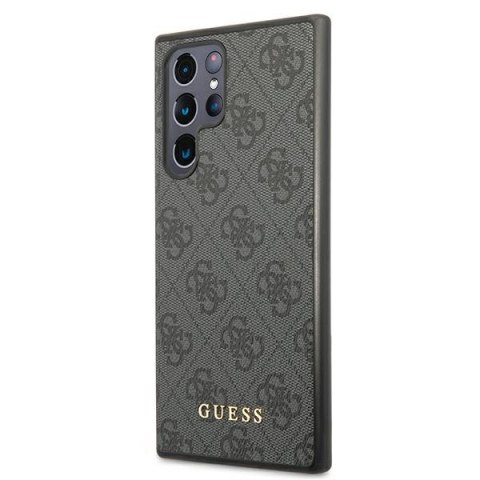 Guess 4G Metal Gold Logo - Etui Samsung Galaxy S22 Ultra (szary) Guess 4G Metal Gold Logo - Etui Samsung Galaxy S22 Ultra (szary)