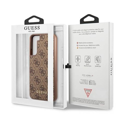 Guess 4G Metal Logo - Etui Samsung Galaxy S23 (brązowy) Guess 4G Metal Logo - Etui Samsung Galaxy S23 (brązowy)