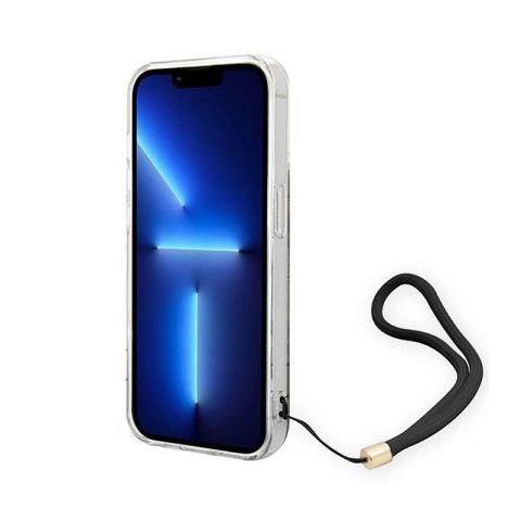 Guess 4G Print Cord - Etui ze smyczką iPhone 14 Pro Max (brązowy) Guess 4G Print Cord - Etui ze smyczką iPhone 14 Pro Max (brązowy)